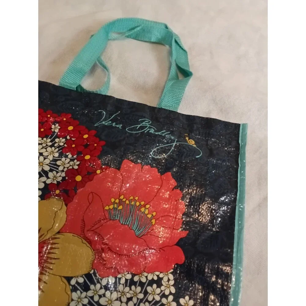 Vera Bradley Reusable Tote Bag Floral & Snail Design - Picture 2 of 6